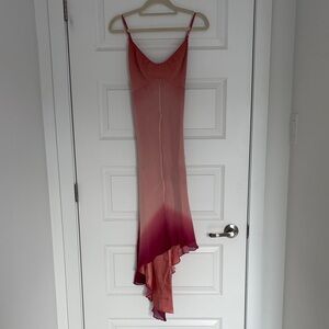 Vintage Express Ombré High-Low Midi Dress